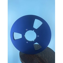 Burlington Recording 1/4" x 10.5" BLUE NAB Aluminum Metal Reel with White Hinged Set up Box NEW