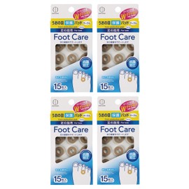 Kokubo Industrial Foot Care C-782 Foot Care Pad for Fish Eyes, Toes, Blisters, Octopus (Antibacterial, Made in Japan) (15 Sheets x 4 Sets)