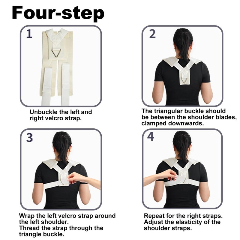 Lixinsunbu Posture Corrector Adjustable Compression Shoulder Support Strap for Upper