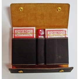 Notre Dame Poker & Dice Set in leatherette case - 2 Decks of Cards & 5 Dice