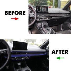 x xotic tech Interior Dashboard Center Console AC Air Vent Outlet Cover Trim, Sporty Blue, Compatible with Honda Civic 11th Gen 2022 2023 2024 2025