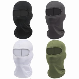 ATSNOSH Pack of 4 Balaclavas for Men and Women, Motorcycle Mask, Balaclava, Ski Mask, Bicycle Face Mask, UV Protection, Thin, Breathable, Pack of 4, Unit size
