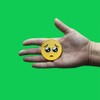 Pleading Face Emoji Patch Begging Hope Embroidered Iron On