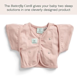 ergoPouch 0.2 TOG Butterfly Cardi with Arm Pockets, Baby Swaddle Transition Aid, Wear Over Any Sleeping Bag (0-3 Months, Daisies)