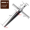 Bestgel 2pcs Tapered Reamer, Straight Flute T Shape Hand Tapered