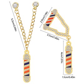 Baseball Hat Brooch Pins, Diamond America Style Baseball Hat Pin Decoration, Fashion Enamel Chain Brooch For Hat Badge Steampunk Decoration Accessories Gift for Women Men