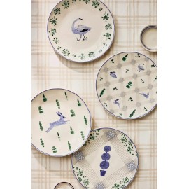 New Anthropologie Lexington Stoneware SET OF 4- 8 inch Dessert Plates