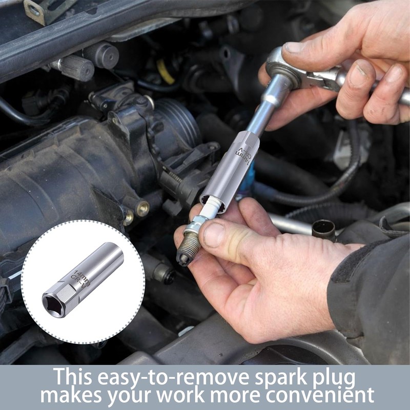 TYVOM 14mm Spark Plug Socket, 3/8 Inch Drive Spark Plug