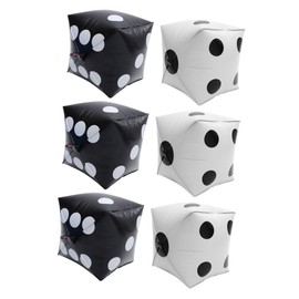 CHILDWEET 6pcs Cube Dice Balloons Creative Foil Balloons for Wedding Birthday Party Decoration Aluminum Foil Use Festive Atmosphere for Game Themes