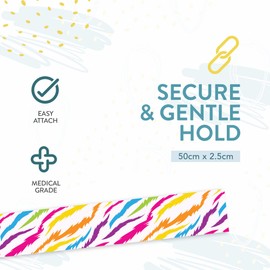 Nasogastric or Oxygen Tube precut Adhesive Tape Fluro Mix Lengths x 3