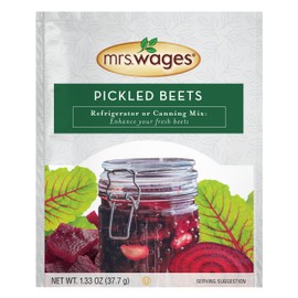 Mrs. Wages Pickled Beets Refrigerator or Canning Mix | Quick and Easy | Simple-To-Use | Simple Homemade Beets | Perfect Balance of Sour & Savory Flavor | 1.33 oz Packet (Value Pack of 12)
