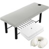 Massage Table Cover with 5 Pcs Disposable Face Cradle Covers,27.56x74.8"
