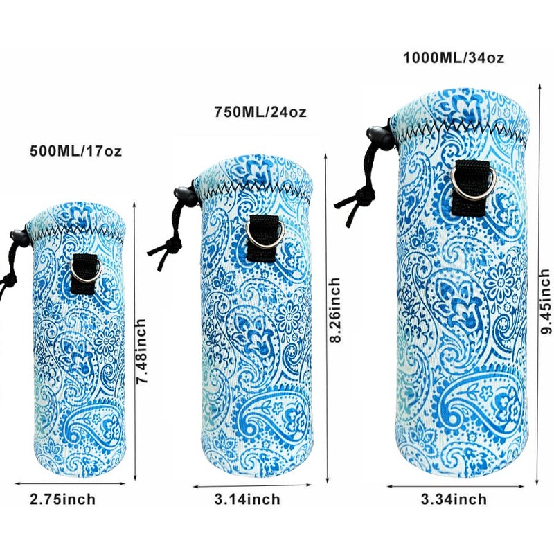 AUPET Water Bottle Bag Carrier,24oz/32oz Insulated Neoprene bottle Sling Holder