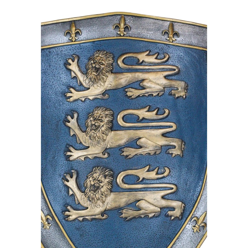 Large Medieval Knight Royal Arms Of England Three Lions Shield