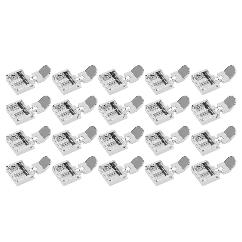 20 Pcs Zipper Presser Foot Stainless Steel Invisible Zipper Sewing
