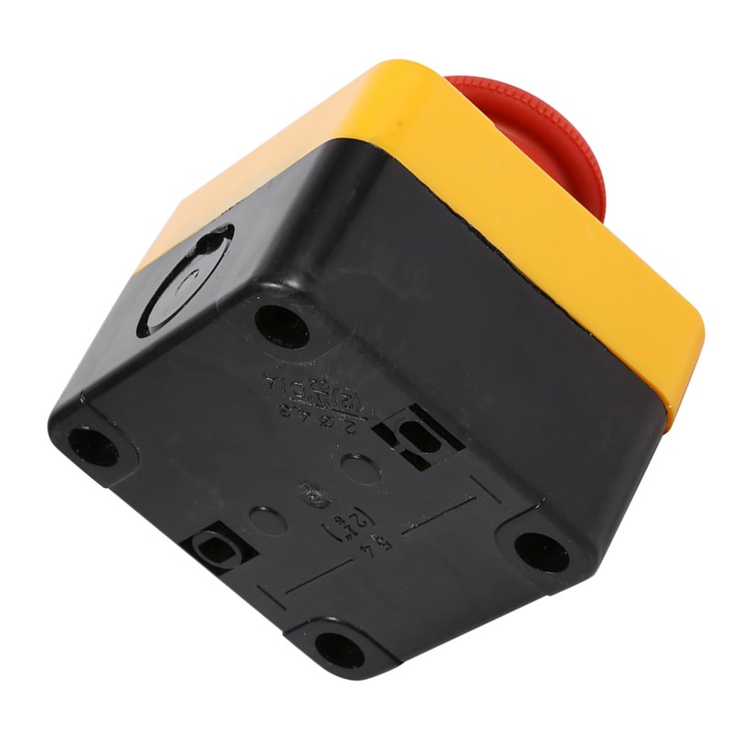DEWIN Emergency Stop Push Button Switch, Red Sign Emergency Stop