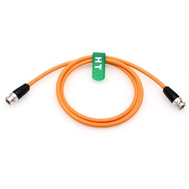 HangTon 12G SDI 4K 60p Video Cable for Sony Venice FX9 FX6 Alexa Komodo Camera Canon C300 III SmallHD Atomos Monitor, BNC 75 ohm Coaxial Shielded (50cm, Orange)
