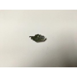 US ARMY GREEN TANK W/ WHITE STAR HAT PIN MEASURES 1 1/8TH INCHES