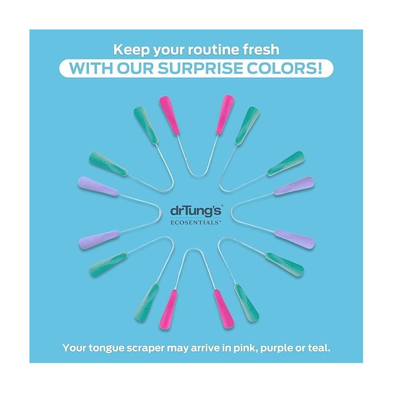 DrTung's Stainless Tongue Scraper - Tongue Cleaner for Adults, Kids,