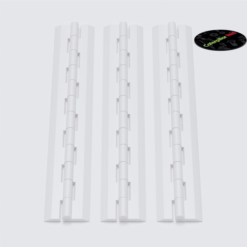 3 x Acrylic Hinge 300mm White, Continous Acrylic Piano Hinges,