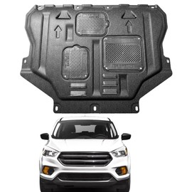 Mud Flaps Engine Guards for Ford Escape 2013 2014 2015 2016 2017 2018 2019 Front Engine Splash Shield Guards Suitable for Escape Under Engine Cover Directly Replace Original One Black