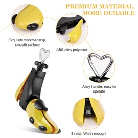 Bocguy Shoe Stretcher, 4-Way Shoe Stretcher Men's 0.5 to 1 Size Enlargement, Shoe Stretcher Shoe Expander for Adjustable Shot Stretcher Length and Width, Shoe Stretcher for Men and Women, 2pcs Yellow