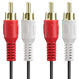 2-RCA Male to 2-RCA Male (6 FT), Fosmon Dual 2 RCA Cable, Stereo Audio 2RCA Cord Male to Male Connector
