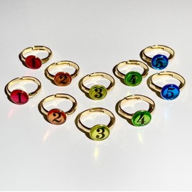 Finger Number Ring, Set of 10 Both Hands, Piano Finger Number Learning Materials