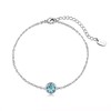 Philip Jones Blue Crystal Anklet Created with Zircondia® Crystals