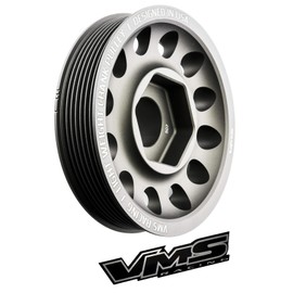 VMS RACING 05-06 Light Weight Billet Aluminum Crankshaft CRANK PULLEY Compatible with Acura RSX Type S DOHC K20Z1 2005-2006 4G63 Engines ONLY OEM SIZE (uses same belts)