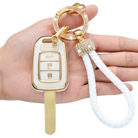 LCXJMWKL for Honda Key Fob Cover, Compatible with Accord Civic CR-V HR-V Remote Holder Skin Protector Sleeve Accessories