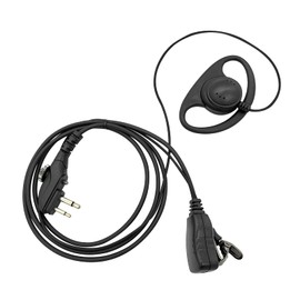 WODASEN BD502i Walkie Talkie Earpiece D-Shape Surveillance Headset for Hytera BD502 BD552 BD552i PD502 PD502i PD562 PD402i PD482i HYT TC-508 TC-580 TC-610 Two Way Radio with Mic PTT