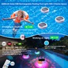 Pool Chlorine Floater, Solar Floating Pool Lights with USB Charging,