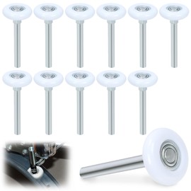 Keadic 10Pcs 2" White Nylon Garage Door Roller with 4" Stem, 6200ZZ Bearing Stable and Quiet Garage Door Wheels for Commercial and Residential Garage Doors