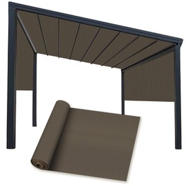 Goleray Shade Cloth Fabric Roll 6'x50' Replacement Canopy Pergola Shade Cover Sun Shade Sail Outdoor Patio Covers UV Protection Screen for Garden Porch Deck Pool, Brown