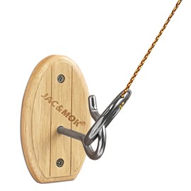 Hook and Ring Toss Game Swing Target Game DIY Kit -Stainless Steel Ring, Polyester Rope and Hardware (Short Board - Yellow 1)