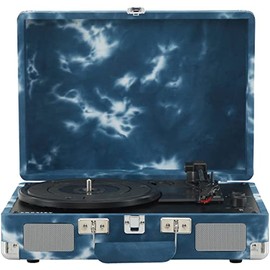 Crosley CR8005F-IN Cruiser Plus Vintage 3-Speed Bluetooth in/Out Suitcase Turntable, Indigo