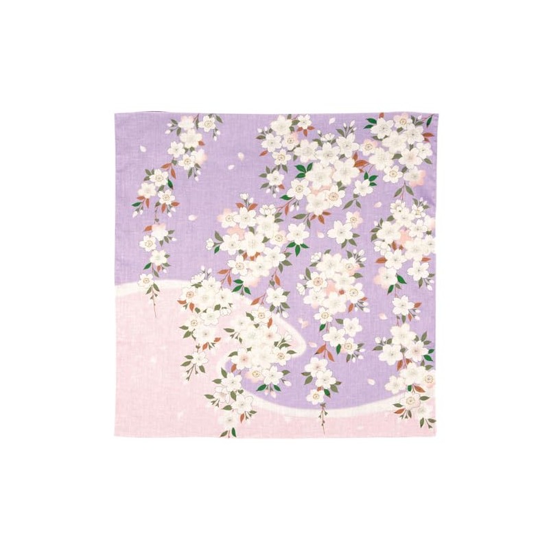 Hitoto Yamamoto Shoten Hyakka Ran Modern Yuzen Large Handkerchief, Weeping