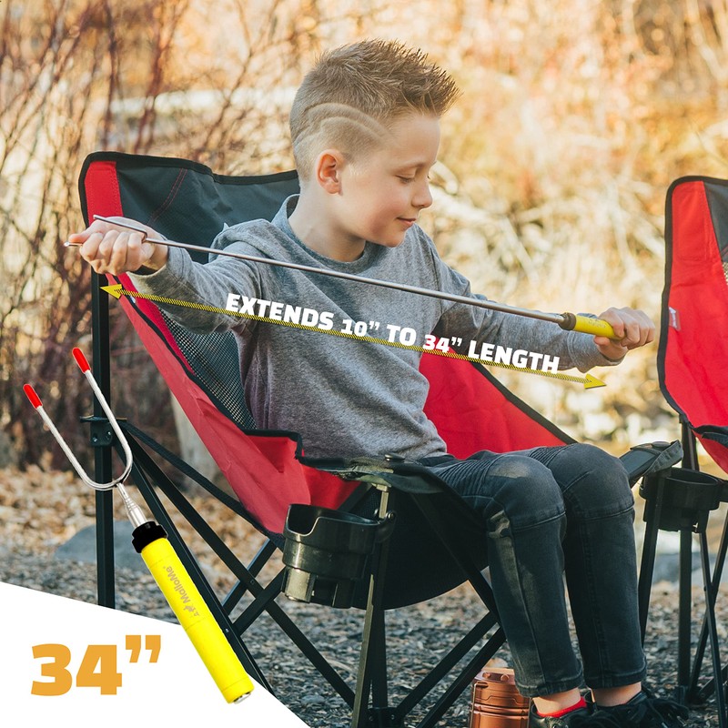MalloMe Smores Sticks for Fire Pit - Premium 34 inch