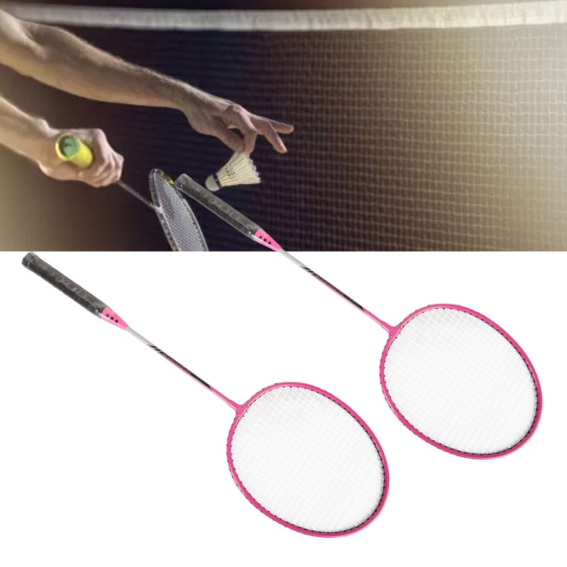 Badminton Rackets Iron Alloy Lightweight Badminton Racquets with 3 Balls