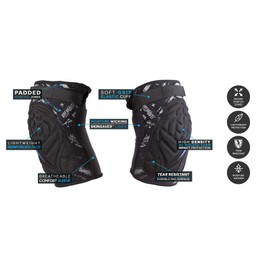 VIRTUE Breakout Lightweight Knee Pads for Paintball, Airsoft and Action Sports - Black (Large/X-Large)