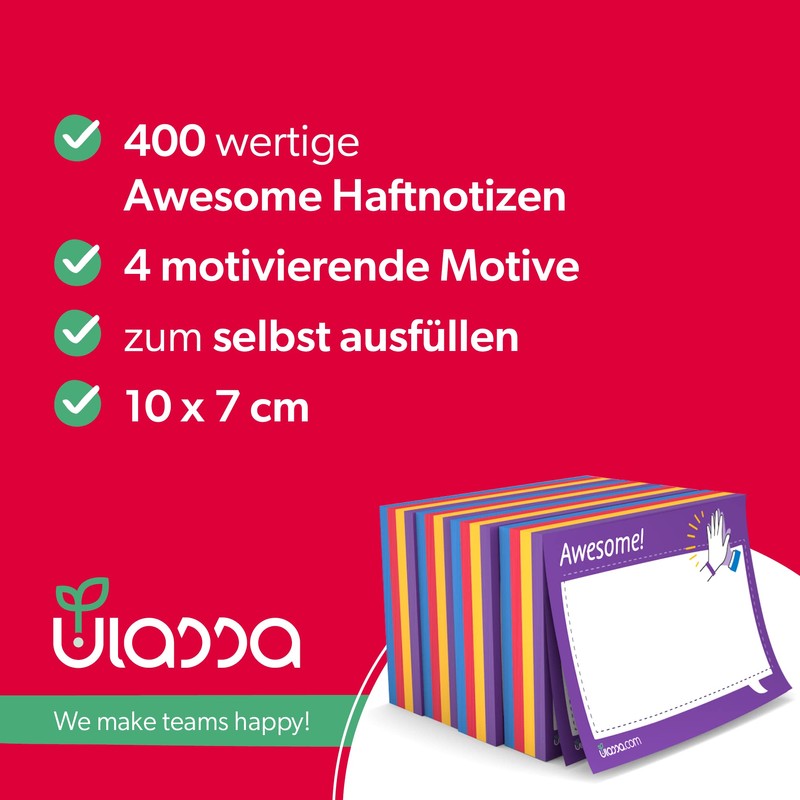 Ulassa Kudos Sticky Notes with Motif - English - 400