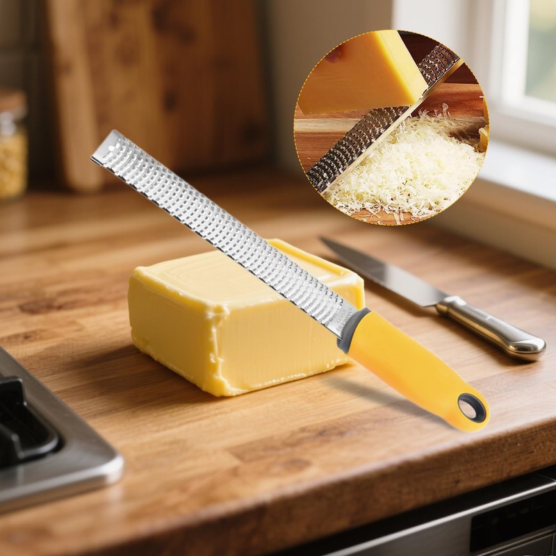 Lemon Zester & Grater for Cheese, Ginger, Garlic, Nutmeg with