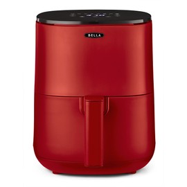 BELLA 3 Qt Touchscreen Air Fryer Oven and 5-in-1 Multicooker with Removable Nonstick Dishwasher Safe Crisping Tray and Basket, 1400 Watt Heating System, Matte Red