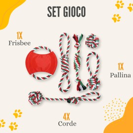 LexyFriend - Strapazierfähiges, handgeflochtenes Hundeseil, Spielzeug für Hunde, Biss- oder Zeitvertreib, 6 Stück, Spielzeug für Hunde und Katzen