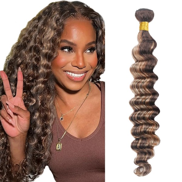 Highlight Bundle P4613 Deep Wave Human Hair Bundles Fridnae Hair