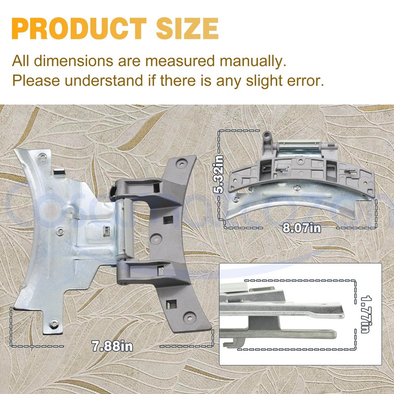 WP8181843 8181843 Cosamatcozon Upgraded Front Load Washer Door Hinge- Compatible