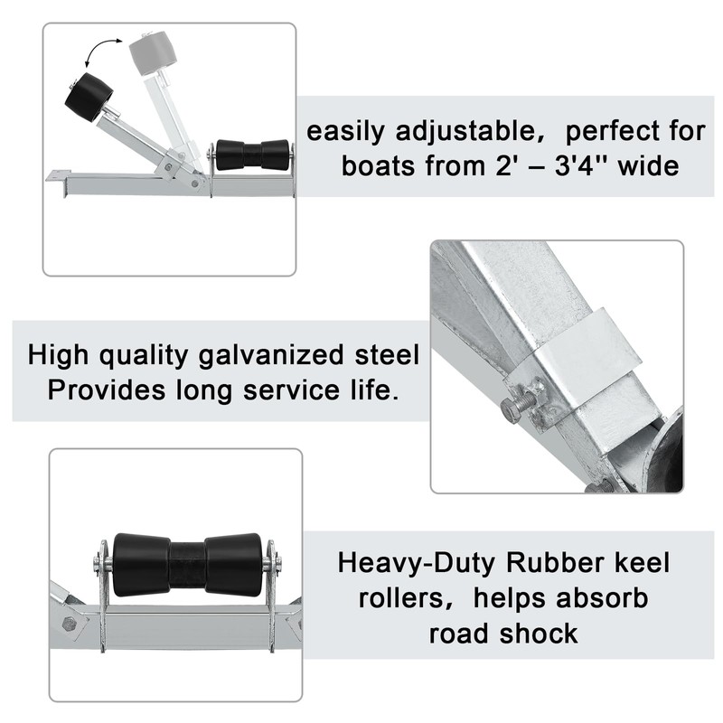 Datanly 2204 lbs Boat Trailer Rollers Large Load Capacity Boat