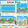 4 Pack Summer Christmas Decorations Hawaiian Beach Theme Tablecloth Baby