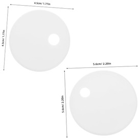 1 Pair 55mm Plastic Toilet Bolt Caps - White Decorative Cover for Toilet Seat Bowl Lid Installation, Durable Non-Slip Bathroom Hardware Accessories, Easy Snap-On Design